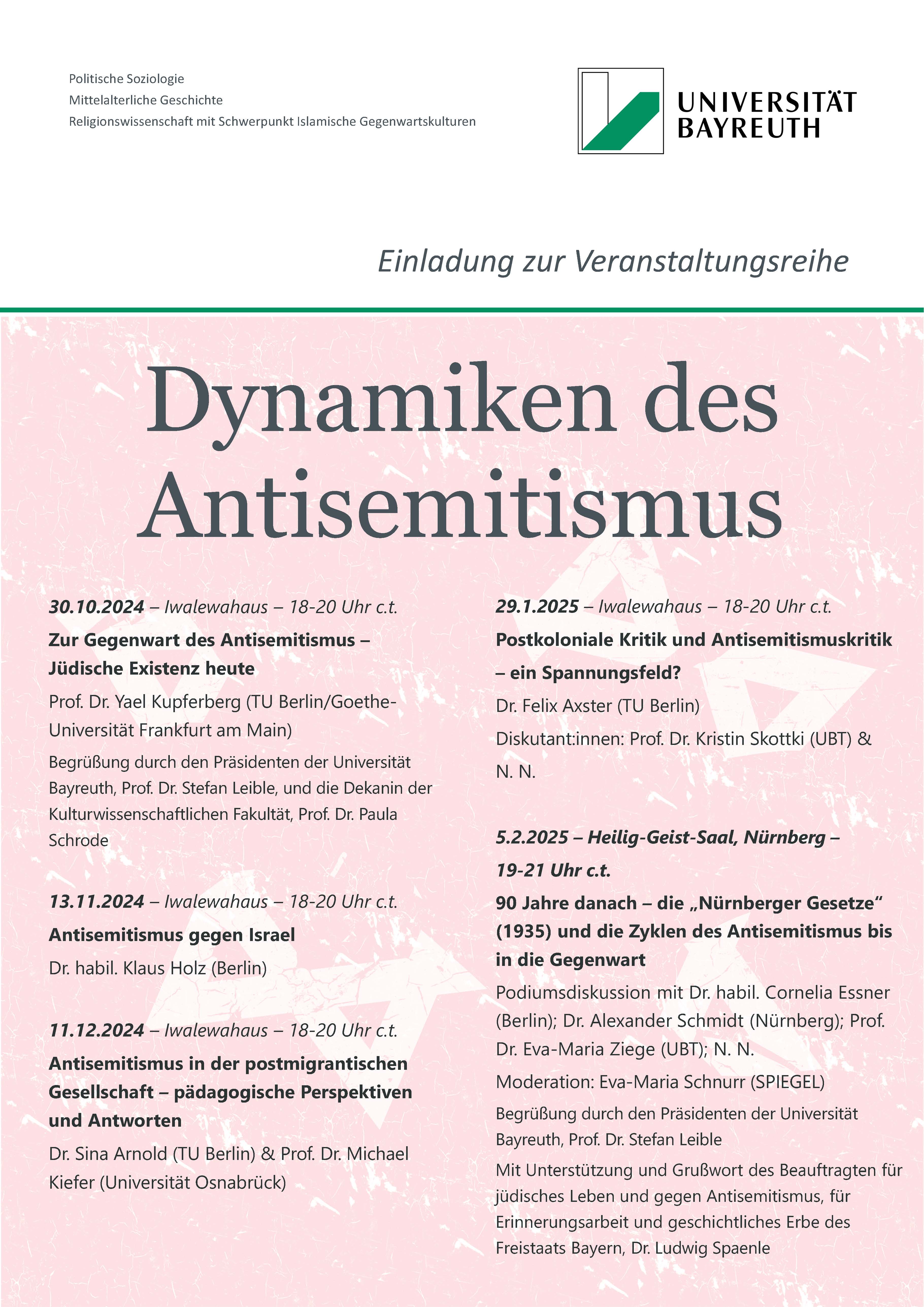 Veranstaltungsreihe Antisemitismus